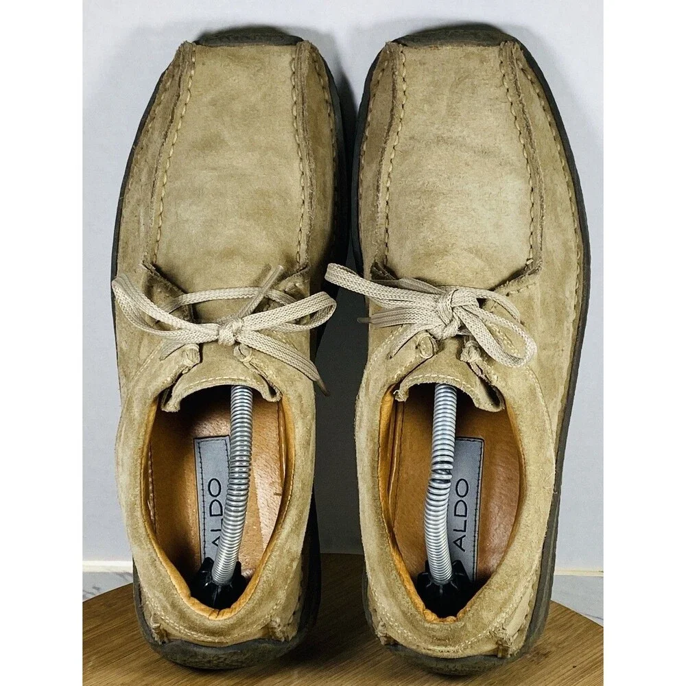 Aldo Men’s Comfort Shoe 100% Suede Square Toe Sz 10